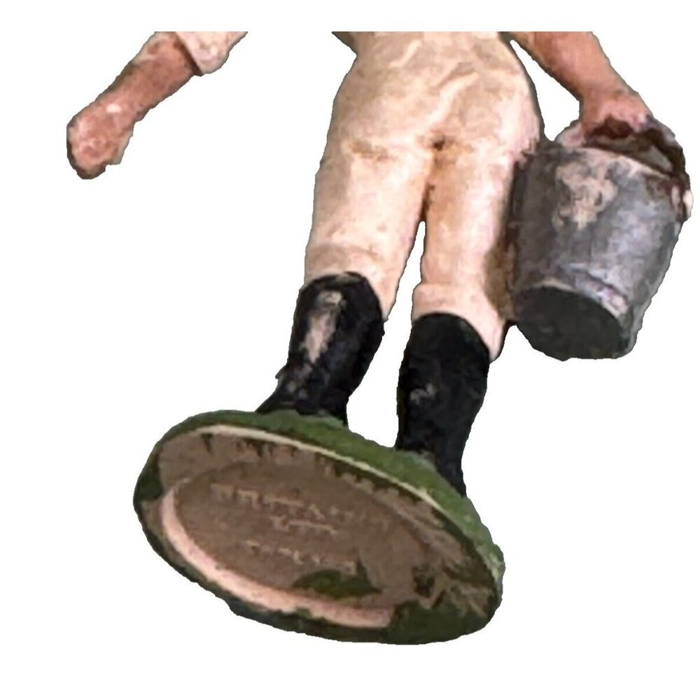 Vintage Britains England Land Army Girl w/Bucket Miniature Figurine Plastic 2" - Picture 6 of 7